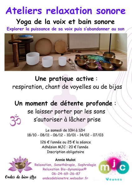 Atelier de relaxation sonore