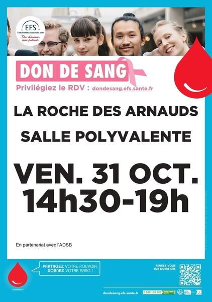 Don de sang - La Roche des Arnauds